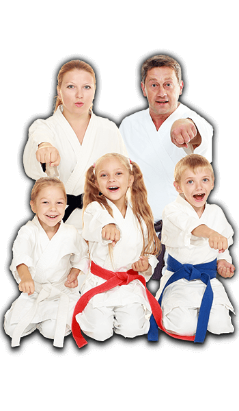 Martial Arts Lessons for Families in Old Bethpage NY - Sitting Group Family Banner